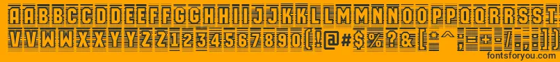 Шрифт AMachinaortocmln – чёрные шрифты на оранжевом фоне