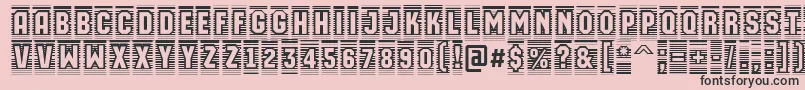 フォントAMachinaortocmln – ピンクの背景に黒い文字
