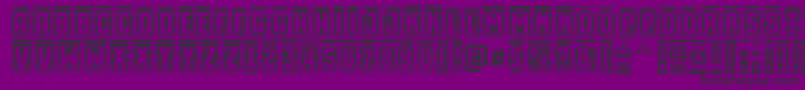 AMachinaortocmln-Schriftart – Schwarze Schriften auf violettem Hintergrund