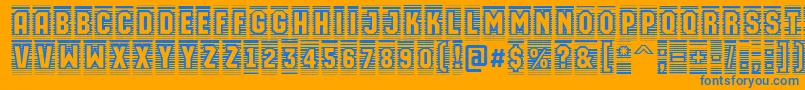 AMachinaortocmln Font – Blue Fonts on Orange Background
