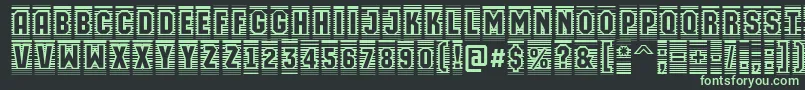 AMachinaortocmln Font – Green Fonts on Black Background