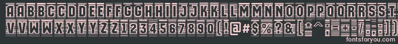 AMachinaortocmln-fontti – vaaleanpunaiset fontit mustalla taustalla