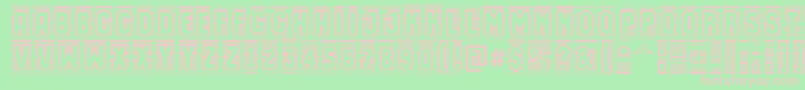 Шрифт AMachinaortocmln – розовые шрифты на зелёном фоне
