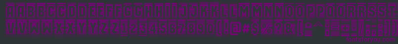 Шрифт AMachinaortocmln – фиолетовые шрифты на чёрном фоне
