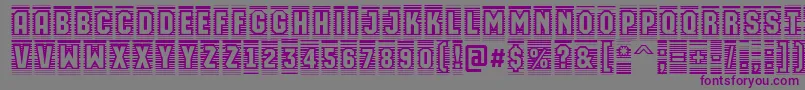 AMachinaortocmln Font – Purple Fonts on Gray Background