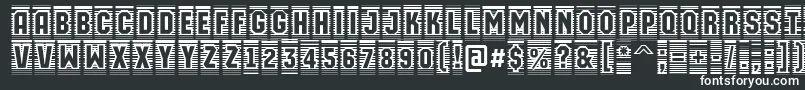 AMachinaortocmln-fontti – valkoiset fontit mustalla taustalla