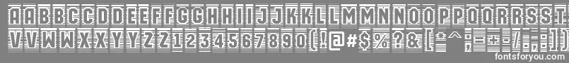 AMachinaortocmln-Schriftart – Weiße Schriften auf grauem Hintergrund