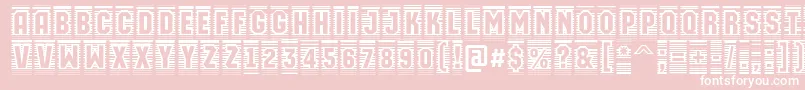 AMachinaortocmln Font – White Fonts on Pink Background