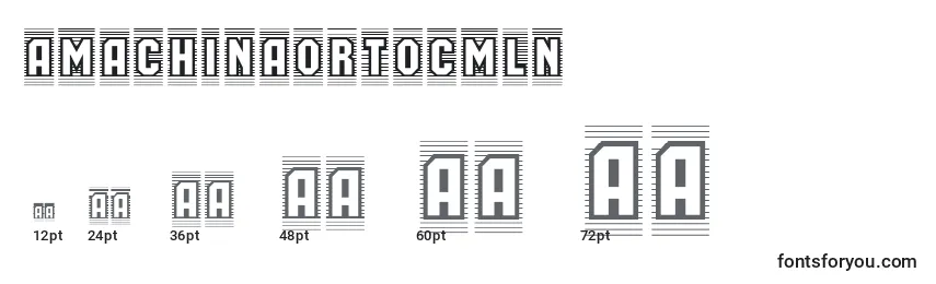 Размеры шрифта AMachinaortocmln