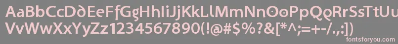SantanaBold Font – Pink Fonts on Gray Background