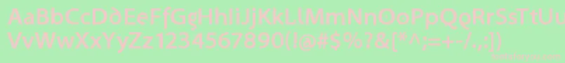SantanaBold Font – Pink Fonts on Green Background