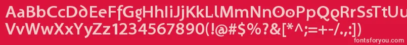 SantanaBold Font – Pink Fonts on Red Background