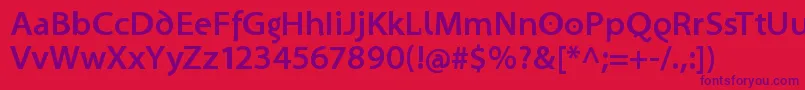 Шрифт SantanaBold – фиолетовые шрифты на красном фоне