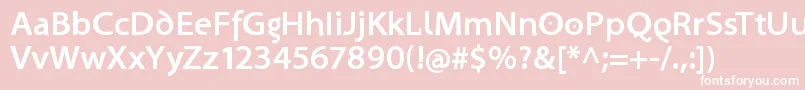 SantanaBold Font – White Fonts on Pink Background