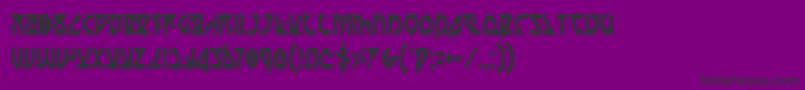 フォントNostroc – 紫の背景に黒い文字