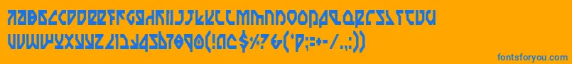 Nostroc Font – Blue Fonts on Orange Background