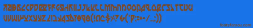 Lisätietoja Nostroc-fontista Nostroc-fontti – ruskeat fontit sinisellä taustalla