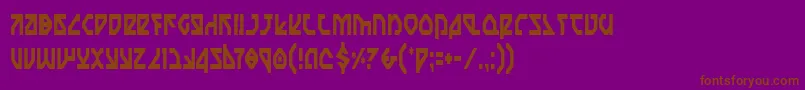 Шрифт Nostroc – коричневые шрифты на фиолетовом фоне