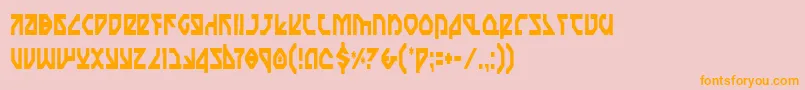Nostroc Font – Orange Fonts on Pink Background