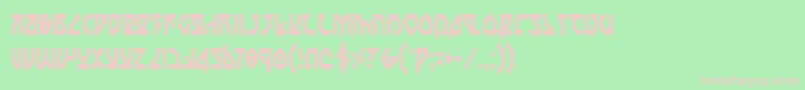 Nostroc Font – Pink Fonts on Green Background