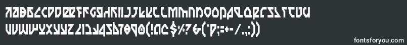 フォントNostroc – 黒い背景に白い文字