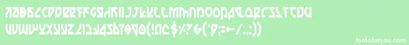 フォントNostroc – 緑の背景に白い文字