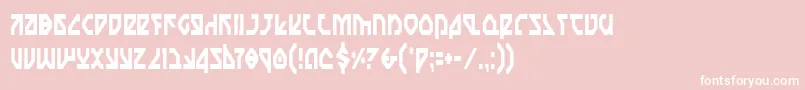 フォントNostroc – ピンクの背景に白い文字