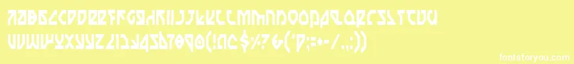 Nostroc-fontti – valkoiset fontit keltaisella taustalla