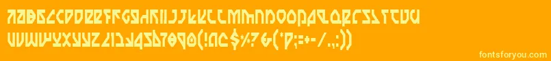 Nostroc Font – Yellow Fonts on Orange Background