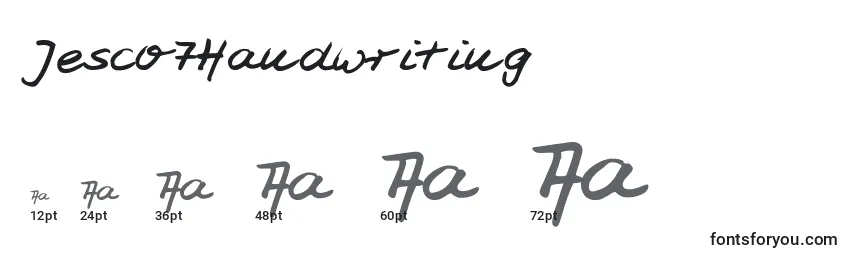 Größen der Schriftart Jesco7Handwriting