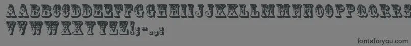 Mackinawdisplaycaps Font – Black Fonts on Gray Background