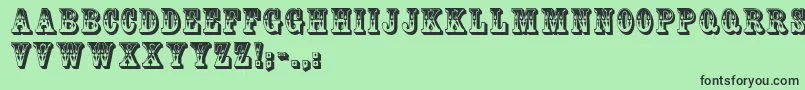 Mackinawdisplaycaps Font – Black Fonts on Green Background