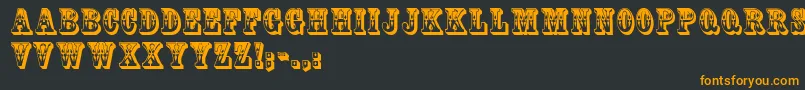 Mackinawdisplaycaps Font – Orange Fonts on Black Background