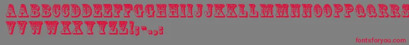 Mackinawdisplaycaps Font – Red Fonts on Gray Background