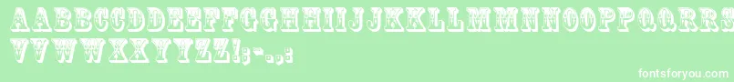 Mackinawdisplaycaps Font – White Fonts on Green Background