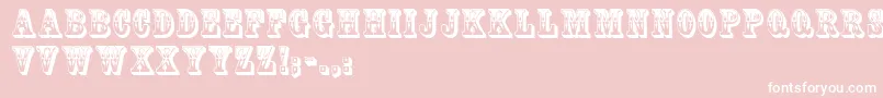 Mackinawdisplaycaps Font – White Fonts on Pink Background