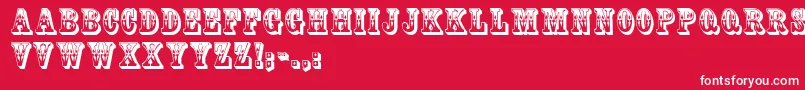 Mackinawdisplaycaps Font – White Fonts on Red Background