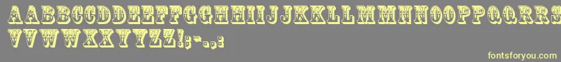 Mackinawdisplaycaps Font – Yellow Fonts on Gray Background