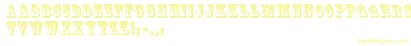 Шрифт Mackinawdisplaycaps – жёлтые шрифты