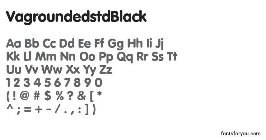 Schriftart VagroundedstdBlack – Alphabet, Zahlen, spezielle Symbole