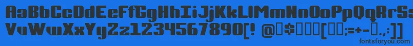 Completp Font – Black Fonts on Blue Background