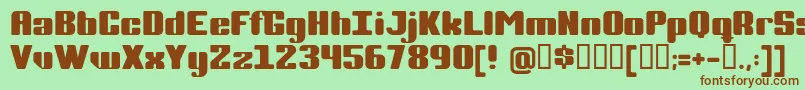 Completp Font – Brown Fonts on Green Background