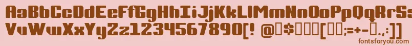 Completp Font – Brown Fonts on Pink Background