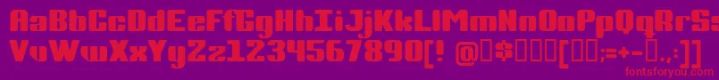 Completp Font – Red Fonts on Purple Background