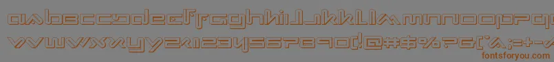 Xephyr3D-fontti – ruskeat fontit harmaalla taustalla