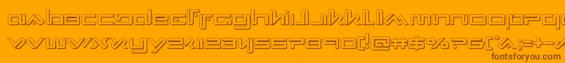 Xephyr3D Font – Brown Fonts on Orange Background