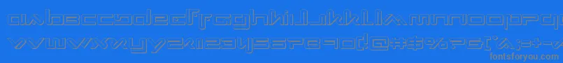 Xephyr3D Font – Gray Fonts on Blue Background