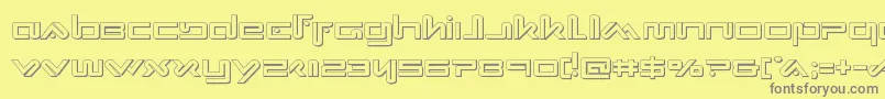 Xephyr3D Font – Gray Fonts on Yellow Background
