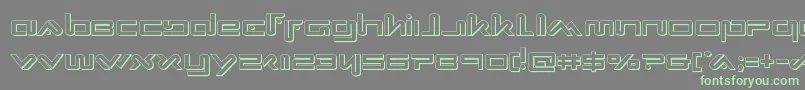 Xephyr3D-Schriftart – Grüne Schriften auf grauem Hintergrund