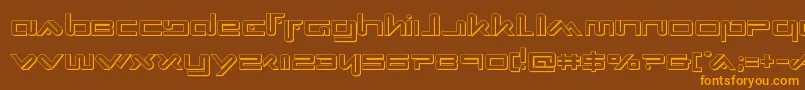 Xephyr3D Font – Orange Fonts on Brown Background
